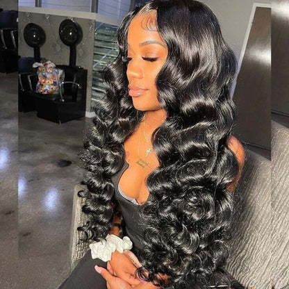 Human Hair Wigs Full Lace Front Loose Wave Women Wig Pre-Plucked Hairline UK