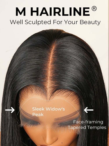 M Hairline Ready To Go Glueless Straight Short Cut Bob Wigs Human Hair