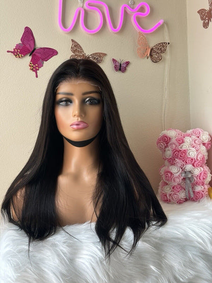 Human Hair Wigs Ready To Wear Glueless Pre Cut Lace Straight Wig