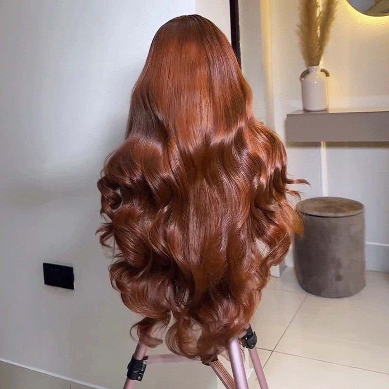 Raw Vietnamese SDD Bouncy Curly Glueless Lace Front Wig 300% Density 30inch Wig
