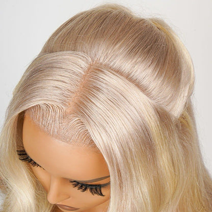 P18/613 Blonde Highlight Fishtail Braid Princess Haircut 13*4 Frontal Wig