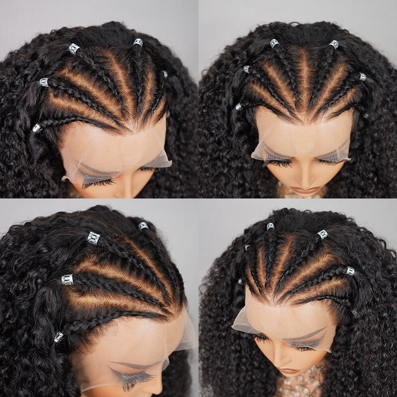 Human Hair Wigs Glueless Pre Styled Wear Go Lace Front Curly Wig Women
