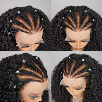 Human Hair Wigs Glueless Pre Styled Wear Go Lace Front Curly Wig Women