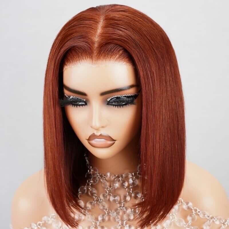 Human Hair Wig Wigs Glueless Women Wear & Go Lace Front Short Bob Wig UK