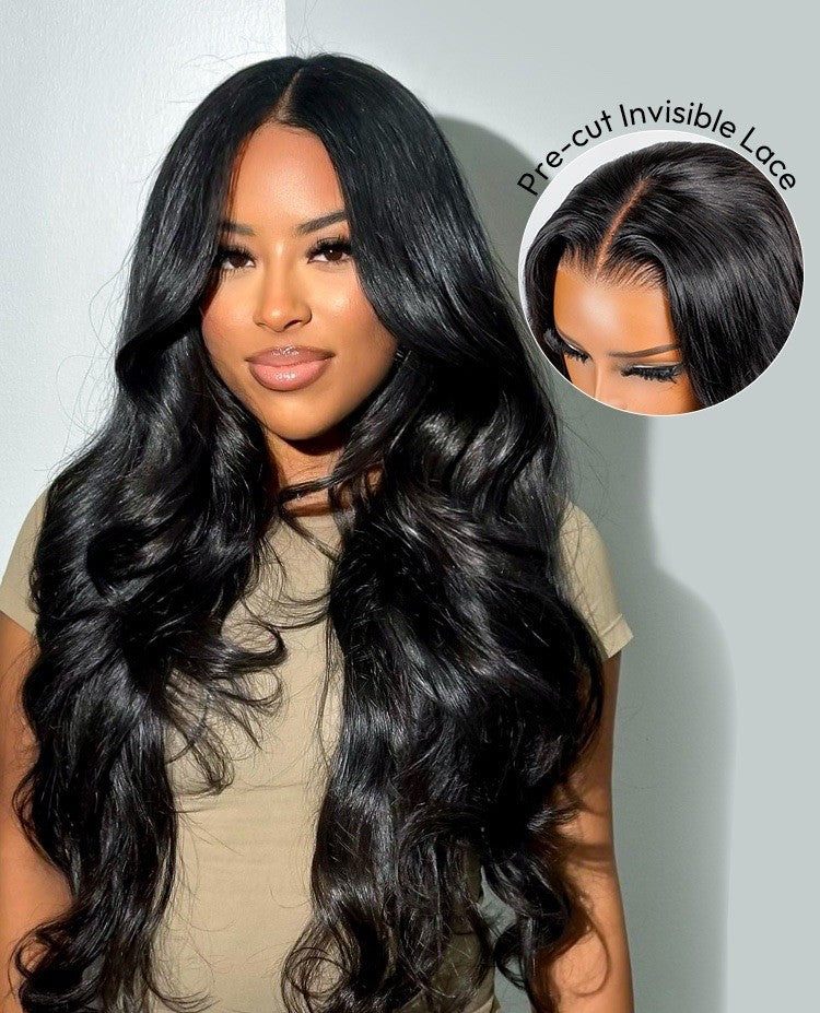 250% Density Glueless Ocean Wave Wig 13x4 Lace Frontal Pre-Plucked & Bleached