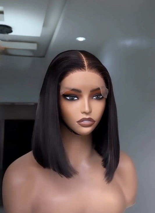 Raw Vietnamese SDD Lace Front Bone Straight Glueless Wig 250% Density