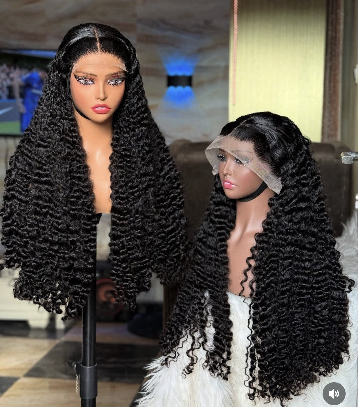 Burmese Curls Pre Styled Pre Cut Lace Ready To Wear Glueless Wig Full Density