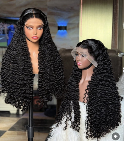 Burmese Curls Pre Styled Pre Cut Lace Ready To Wear Glueless Wig Full Density