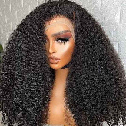 Human Hair Wigs Women Glueless Full Lace Front Kinky Curly Long Short Wig UK