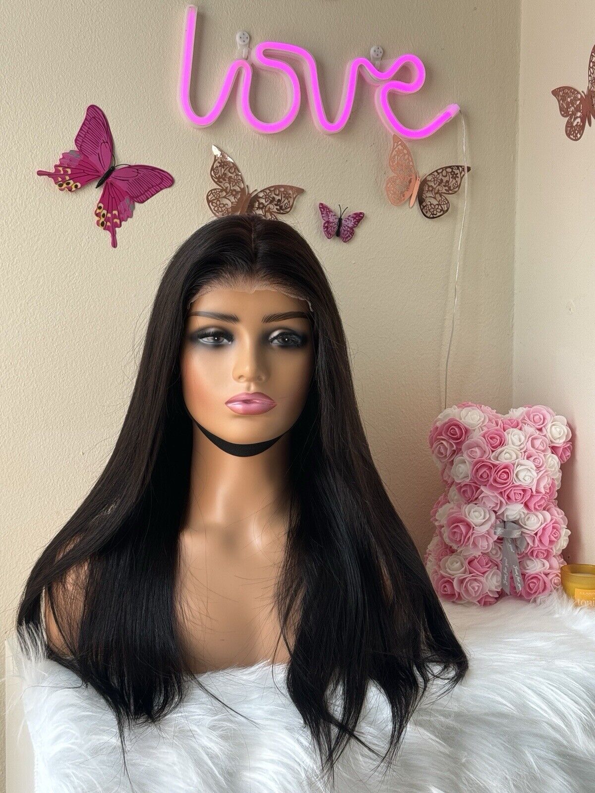 Human Hair Wigs Ready To Wear Glueless Pre Cut Lace Straight Wig