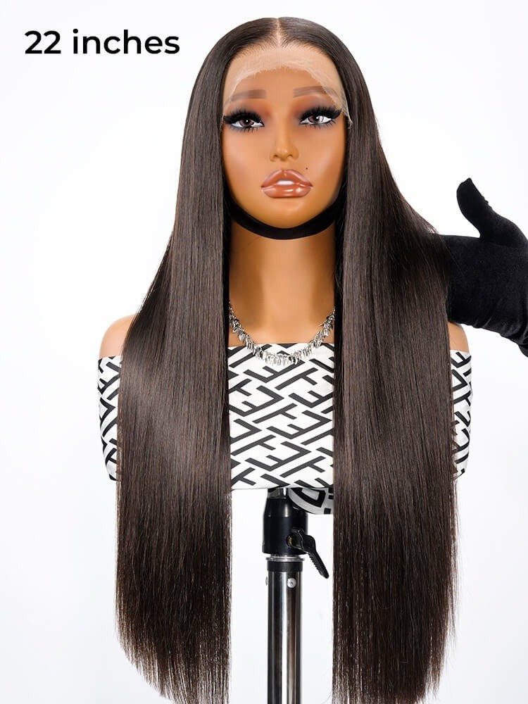 Super Double Drawn 13x6 Parting Max HD Lace Front Silky Straight Human Hair Wig