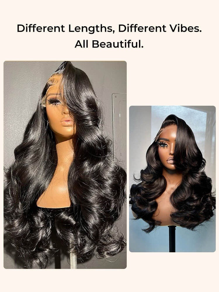 Pre Styled Face-Framing Layered Cut Body Wave Side Part 250% Density Wig