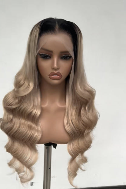 Ready To Wear Wavy Human Hair Glueless  250% Density  Wig Custom Colour 