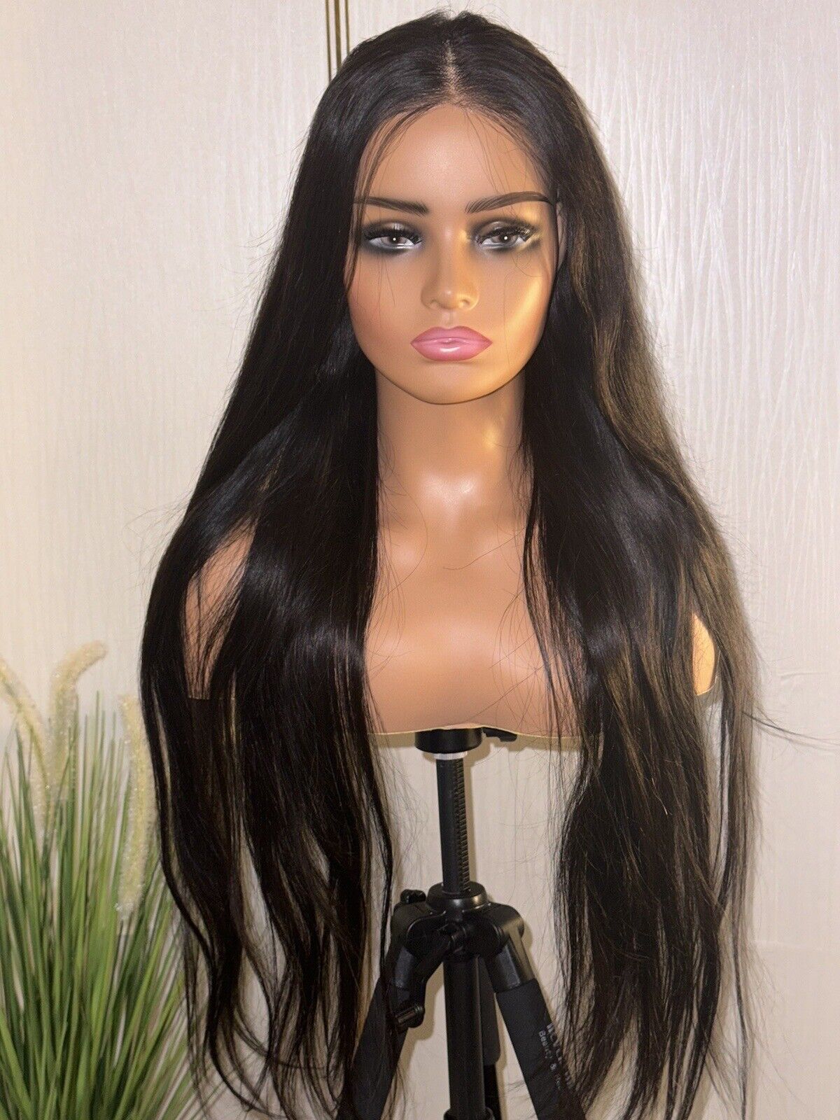 Human Hair Wigs Wig Women Full Glueless Lace Front Straight Long Natural UK