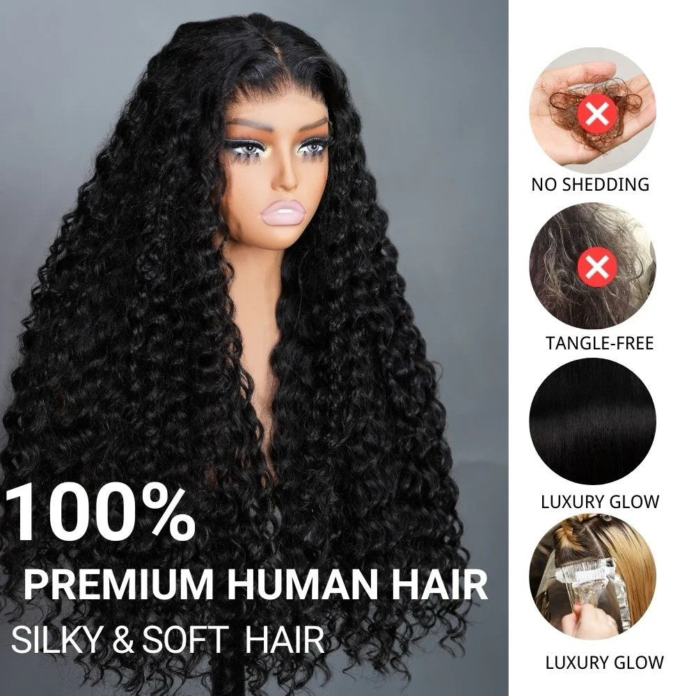 250% Density Pre Everything Pre Cut Lace Ready To Wear Deep Curly Glueless Wig