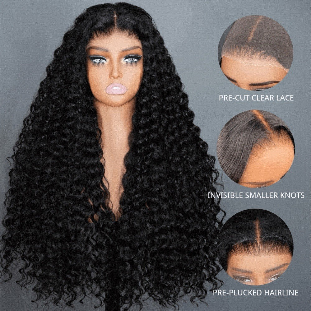 250% Density Pre Everything Pre Cut Lace Ready To Wear Deep Curly Glueless Wig