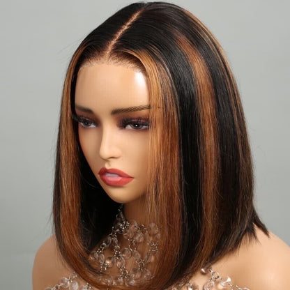 Human Hair Wig Wigs Glueless Women Wear & Go Lace Front Short Bob Wig UK