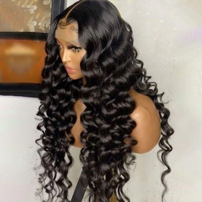 Human Hair Wigs Full Lace Front Loose Wave Women Wig Pre-Plucked Hairline UK