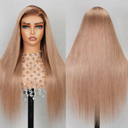 Human Hair Wigs Glueless Wear Go Women Pre-cut Lace Front Cozy Blonde Wig UK
