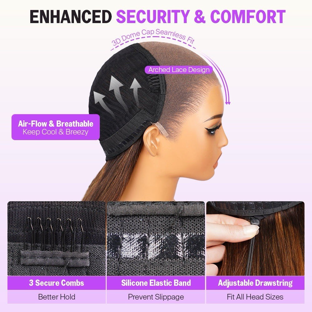 Airtouch Balayage 13x6 ProAngle Frontal Pull Go Glueless Pre-All Wigs