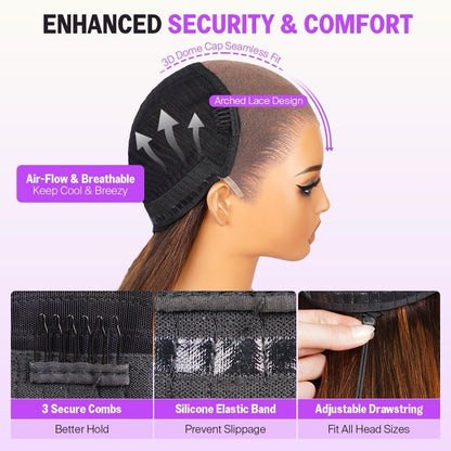 Airtouch Balayage 13x6 ProAngle Frontal Pull Go Glueless Pre-All Wigs
