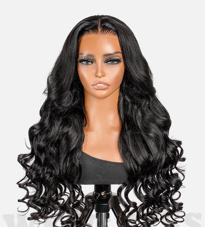 250% Density Glueless Ocean Wave Wig 13x4 Lace Frontal Pre-Plucked & Bleached