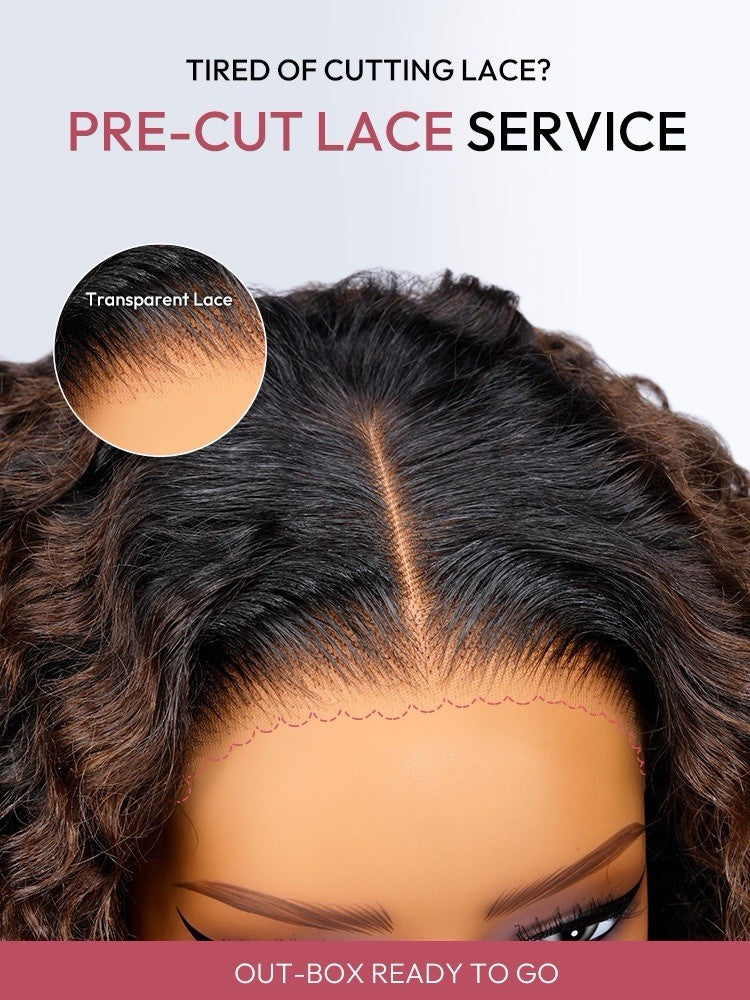 250% Density Human Hair Ombre Brown And Honey Brown Jerry Curly Wig Ready To Go