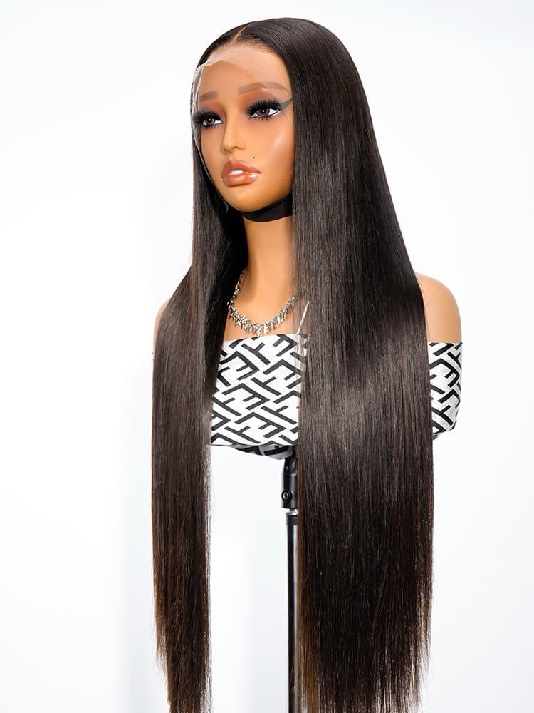 Super Double Drawn 13x6 Parting Max HD Lace Front Silky Straight Human Hair Wig