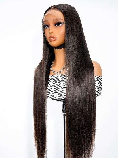 Super Double Drawn 13x6 Parting Max HD Lace Front Silky Straight Human Hair Wig