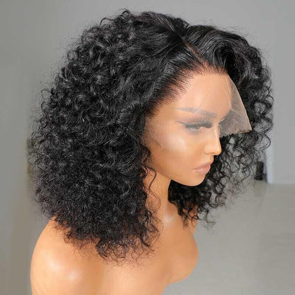 Human Hair Wigs Women Glueless Curly Wear and Go Lace Front Short Wig UK