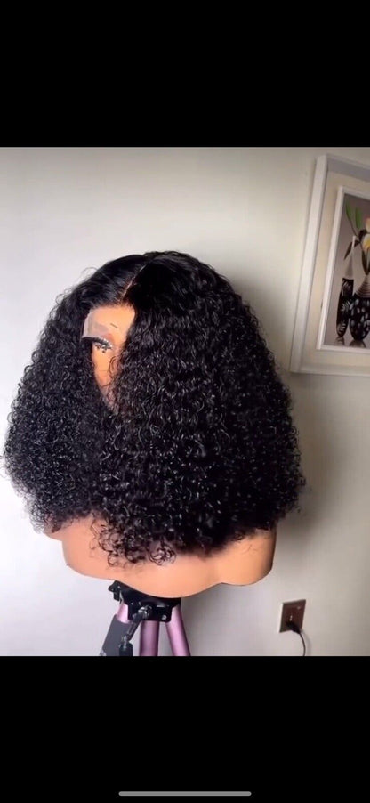 Vietnamese Raw Human Hair Wigs Curls SDD Full Density Lace Front Glueless Wig UK