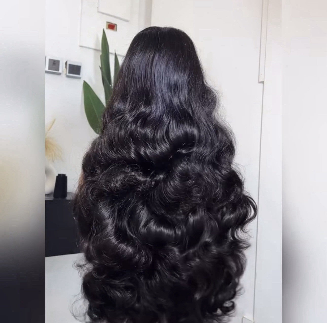 Raw Vietnamese SDD Bouncy Curly Glueless Lace Front Wig 300% Density 30inch Wig