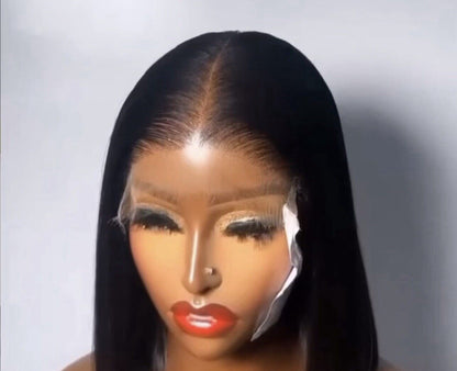 Vietnamese Raw Human Hair SDD Bone Straight Glueless Lace Front Bob Woman UK