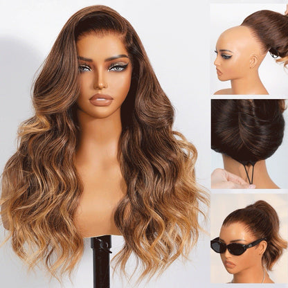 Airtouch Balayage 13x6 ProAngle Frontal Pull Go Glueless Pre-All Wigs