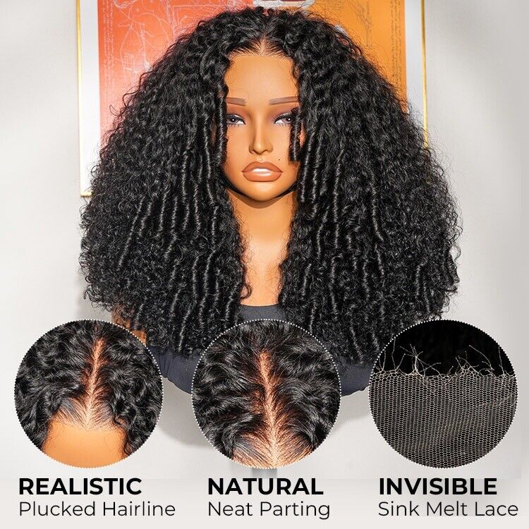 Human Hair Wigs Big Spiral Curly Natural Hairline Pre Cut Lace 250% Full Density