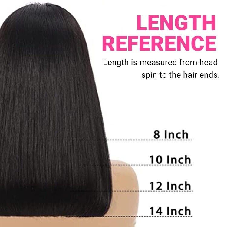 Human Hair Glueless Pre Cut Lace Ready To Wear Wig Straight Bob Wig Women UK