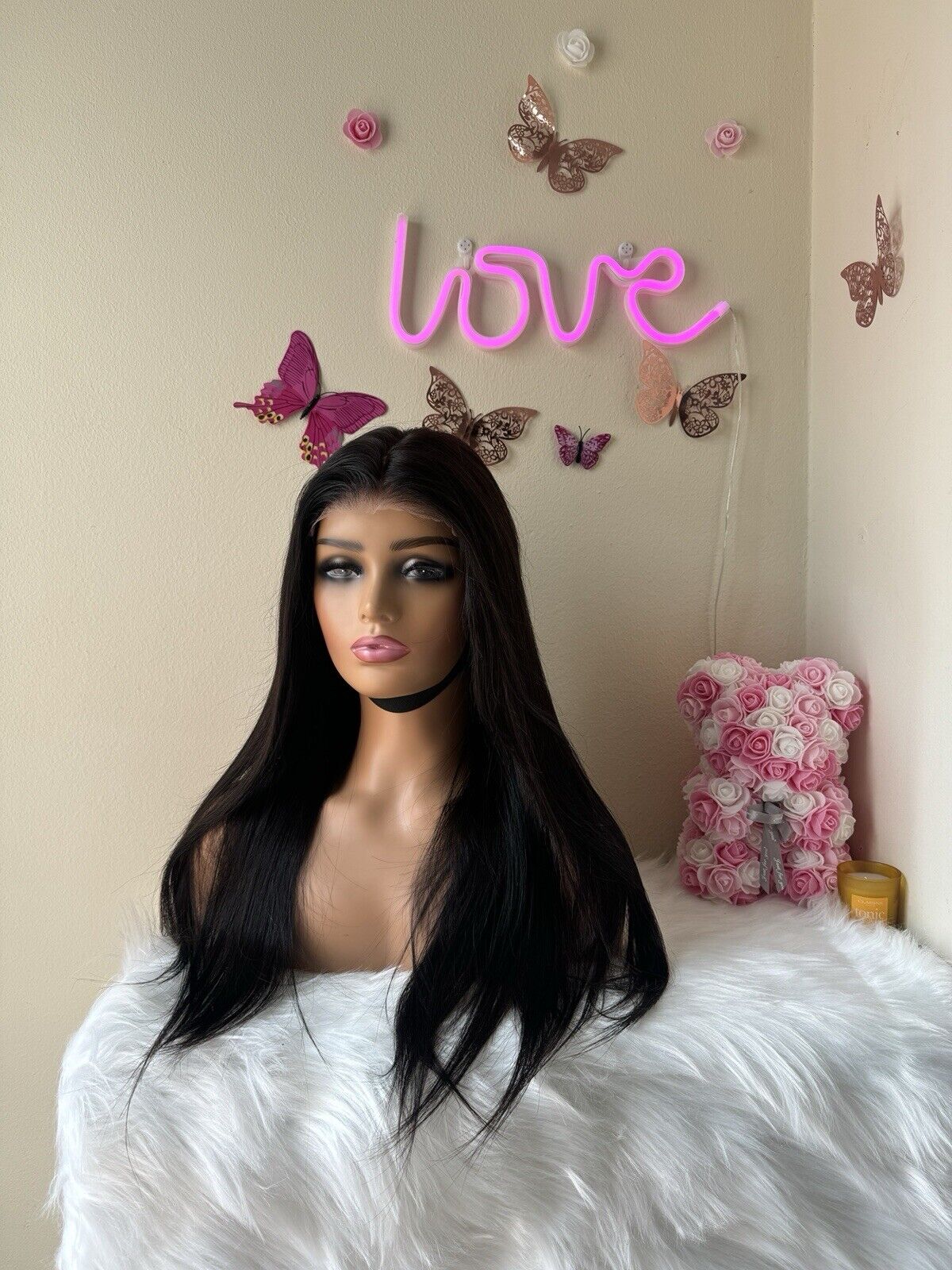 Human Hair Wigs Ready To Wear Glueless Pre Cut Lace Straight Wig