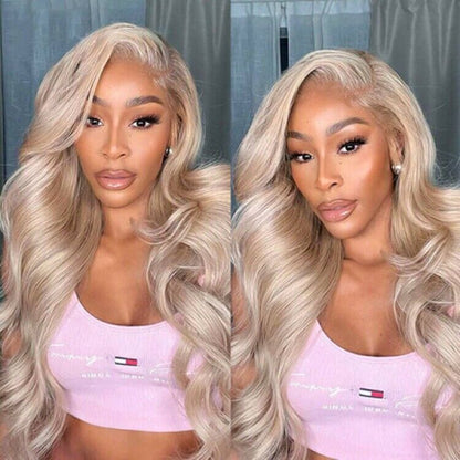 Human Hair Glueless Ready to Go Wig 250% Density P18/613 Ombre Blonde Hair Women