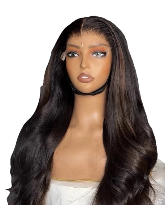 Raw Vietnamese SDD Wavy Glueless Lace Front Wig 400% Density 26inch Wig