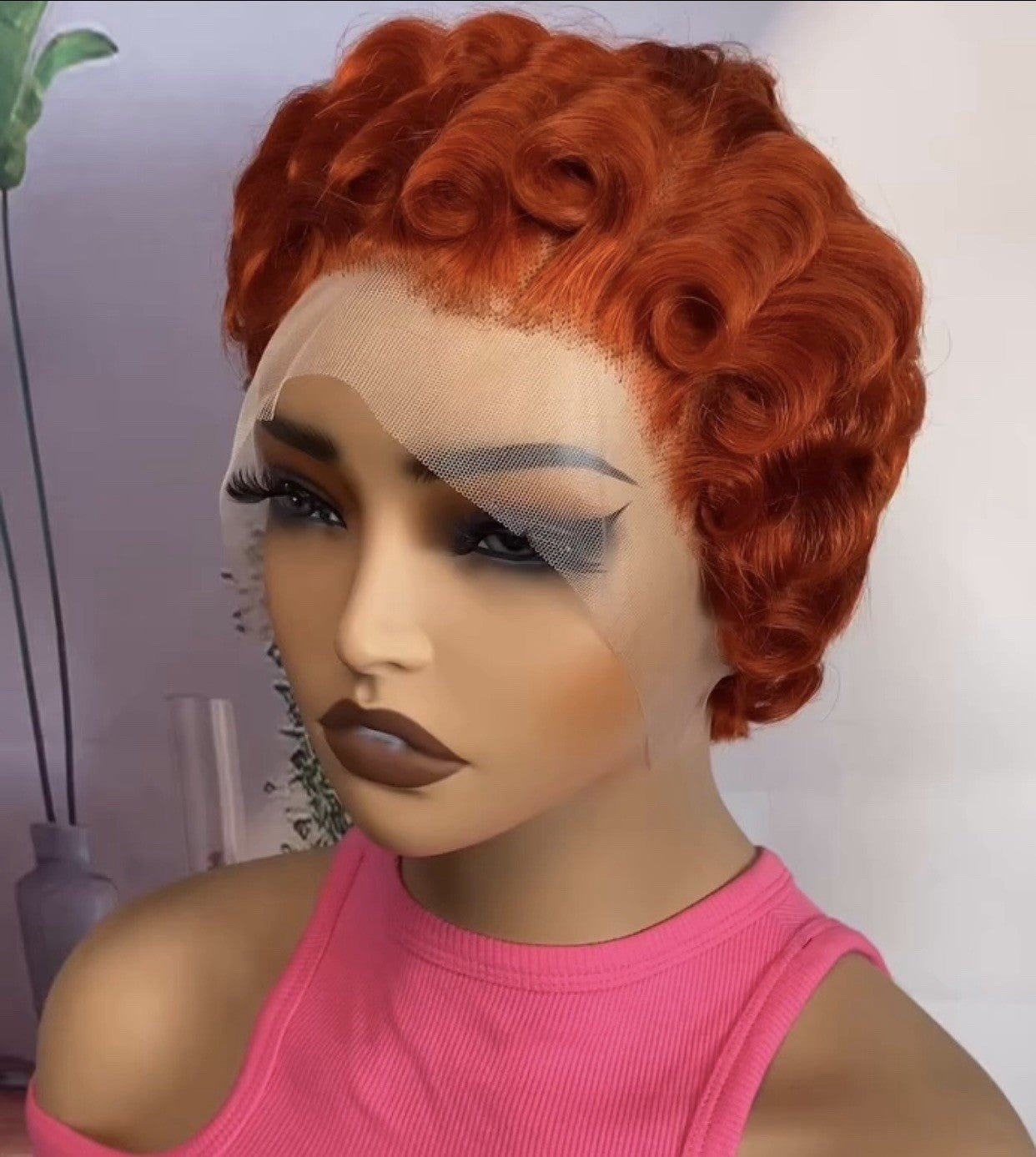 Pixie Cut Human Hair Pre Styled Ready To Wear Short Wig
