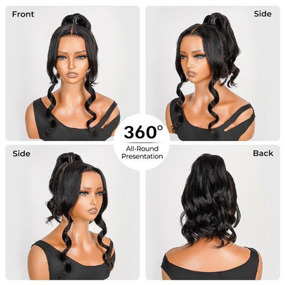 Glueless Ready To Wear 360 Lace Front Human Hair Wigs  Pre Styled Women Wig UK