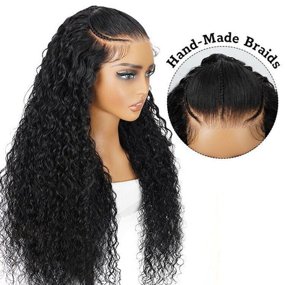 Women Human Hair Wigs Glueless Pre Cut Lace Front Pre Styled Wear Go Curly Wig