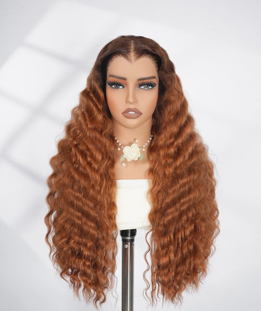 Lagos Hairline Pre Styled Glueless Wavy Human Hair 250% Density Wig Custom Color