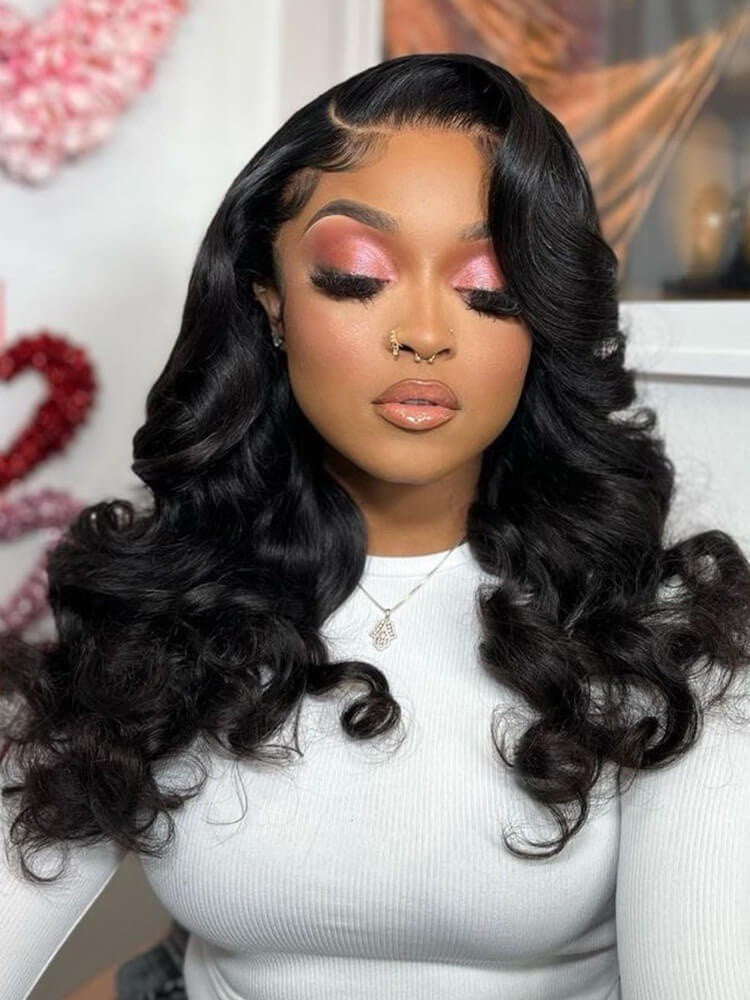 Side Part Loose Body Wave 13x6 HD Lace Frontal Wig Chocolate Brown Human Hair