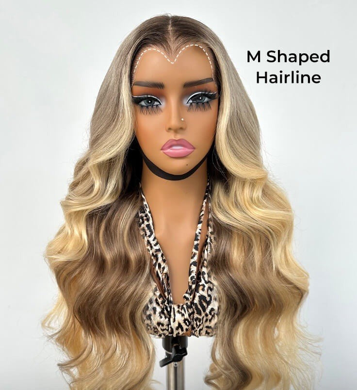 Lagos M Hairline Pre-Styled Ready To Wear Wavy Ash Blonde 250% Glueless Wig