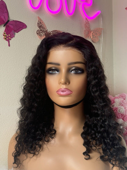 Human Hair Wigs Ready To Wear Glueless Pre Cut Lace Water Wave Curly Wig