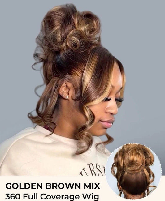 Glueless Ready To Wear 360 Lace Front Human Hair Wigs  Pre Styled Wig