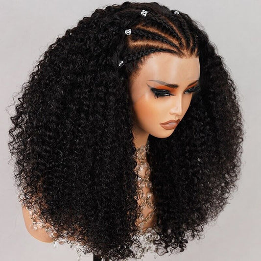 Human Hair Wigs Glueless Pre Styled Wear Go Lace Front Curly Wig Women