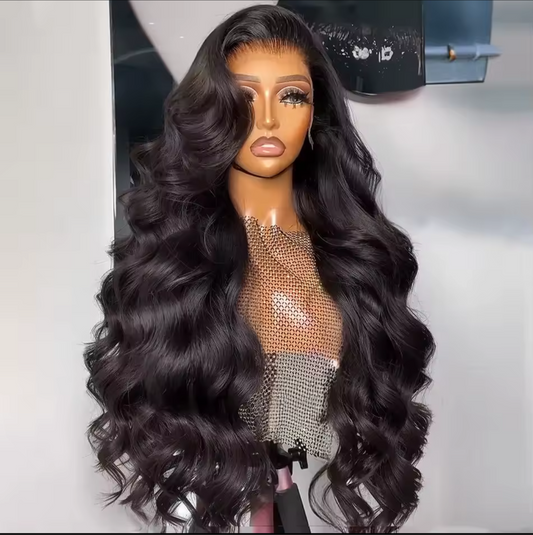 Raw Vietnamese SDD Body Wave Glueless Lace Front Wig 300% Density 30inch Wig