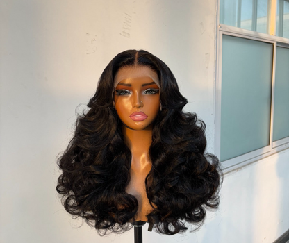 Chic Luxe Hair | Glueless Pre Styled Ready To Wear Curly Human Hair Lace Front Wig 250% Full Density Customized Colour